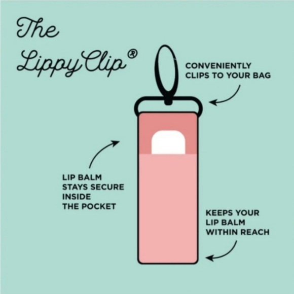 Lippy Clip Black and Gold Print Lip Balm Holder - Picture 2 of 2